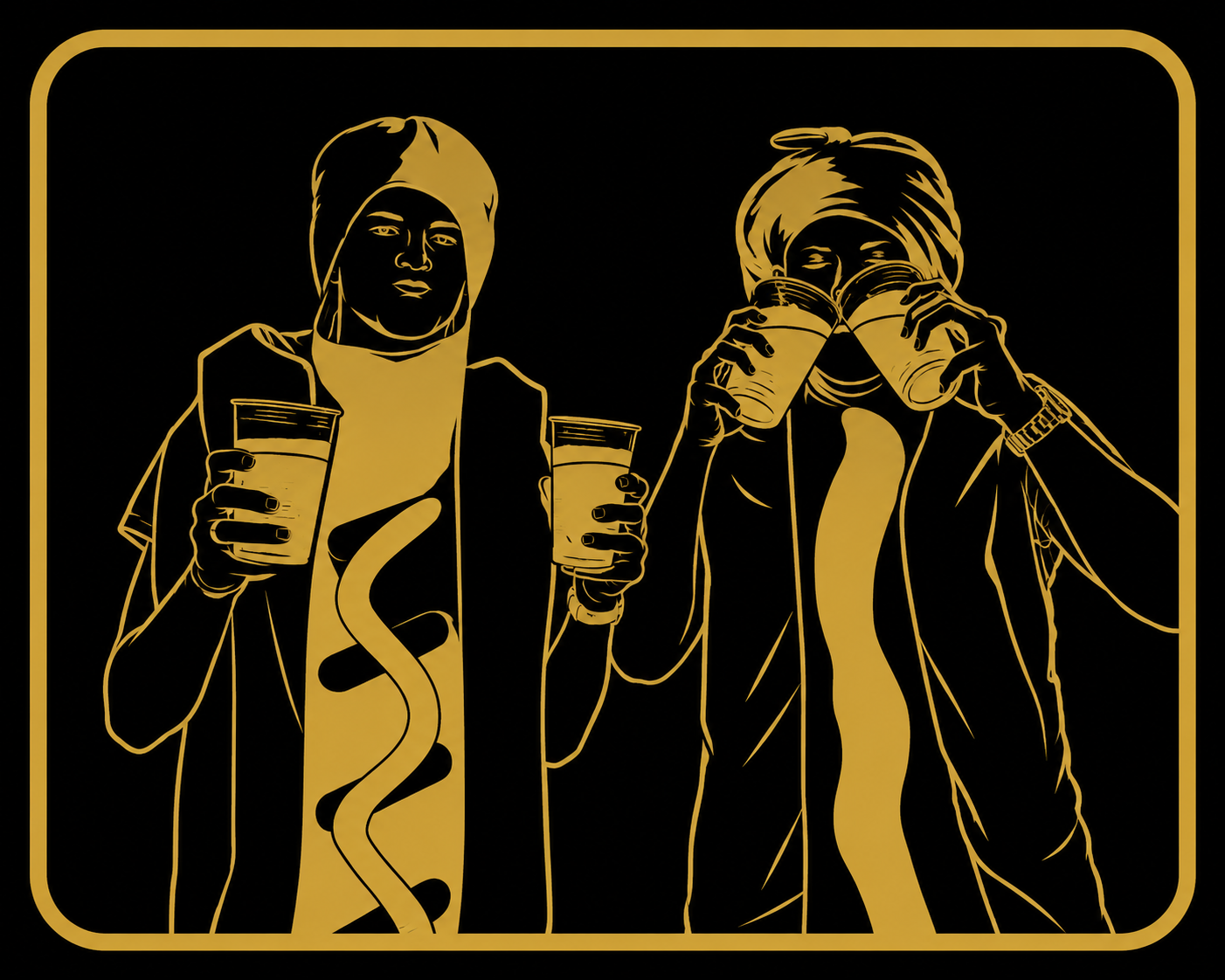 Beeroupa stylized image of David Mellström and Ludvig Stenman